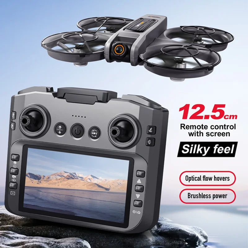New S156 Quadcopter Aircraft Drone 8K Professional Camera Drone 5G WIFI FPV 4.5 Inch Large Screen Remote Control RC Dron Boy Toy