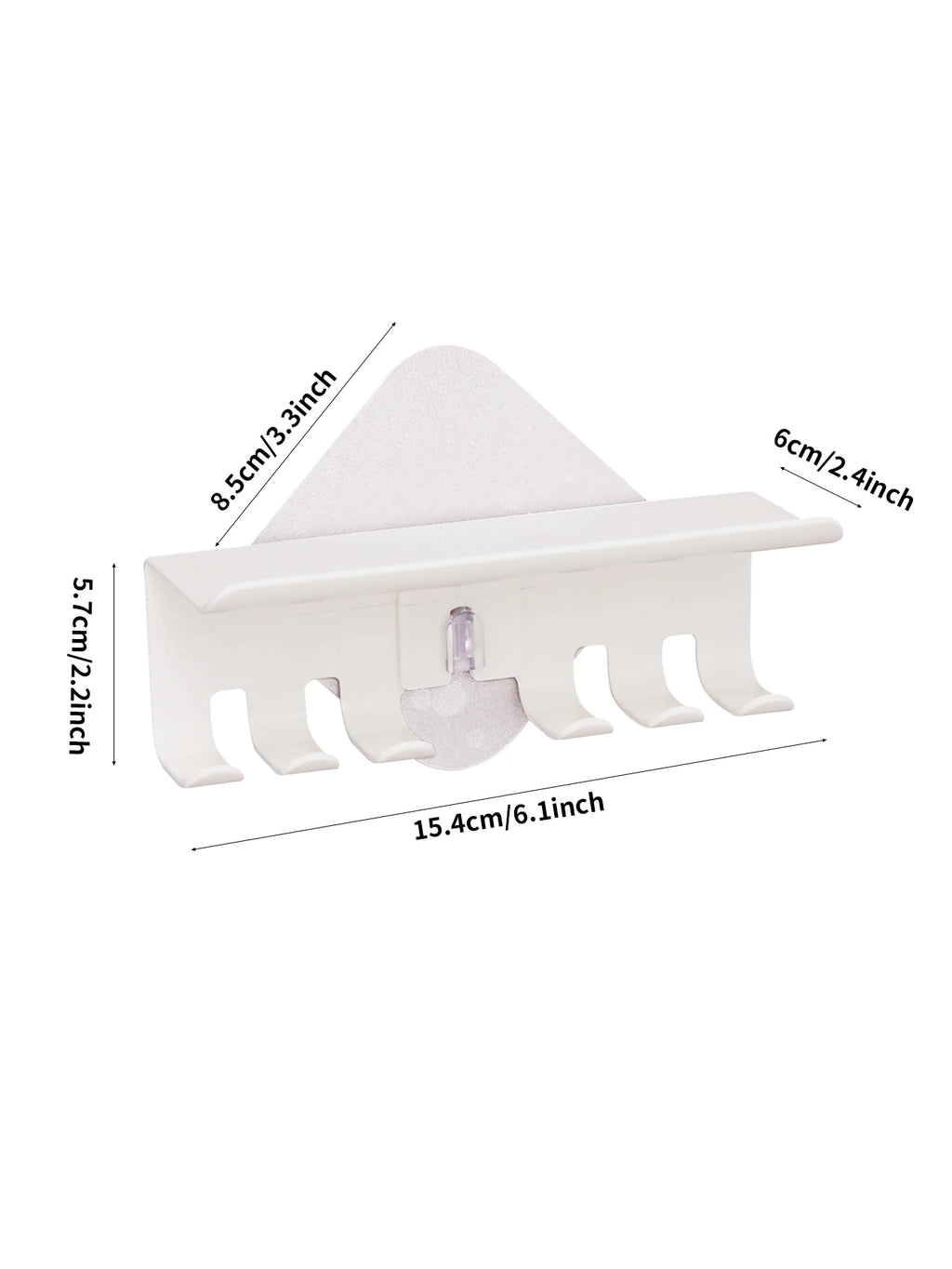 4 Slots Wall Mount Toothbrush Holder Self Adhesive Toothbrush Storage Organizer for Shower Toothpaste & Toothbrush Hanger