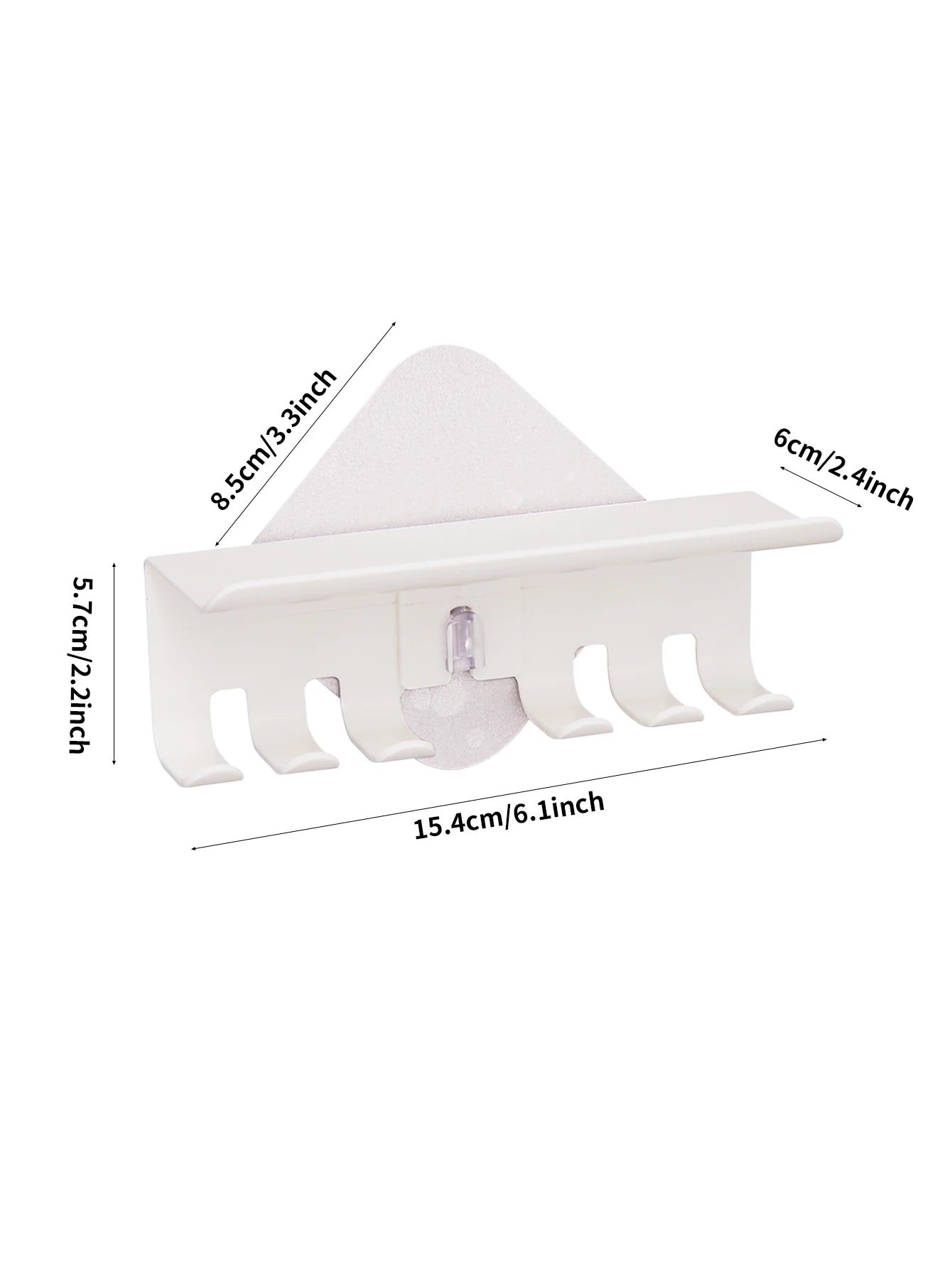 4 Slots Wall Mount Toothbrush Holder Self Adhesive Toothbrush Storage Organizer for Shower Toothpaste & Toothbrush Hanger
