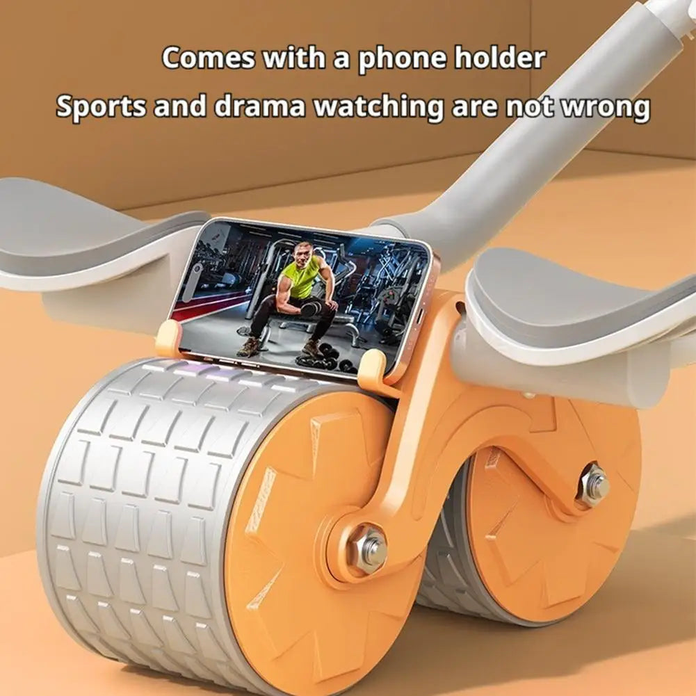 Elbow Supported Automatic Rebound Abdominal Tire Counting Display Screen AB Roller Wheel Training Equipment