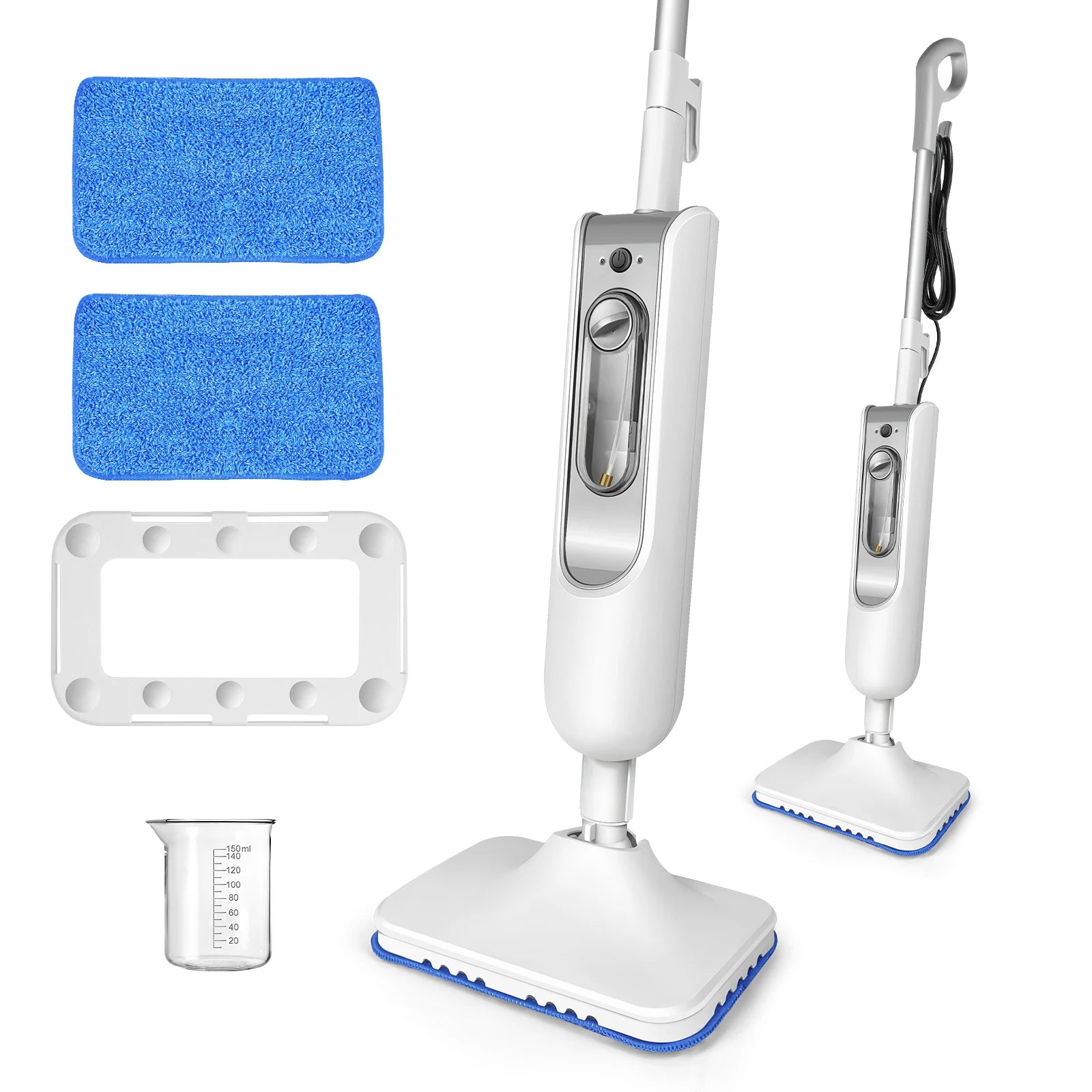 Steam Mop&Detachable Steam Cleaner,1500W Powerful Floor Steamer,Removes up to99.9%of Bacteria andViruses,for Carpet  Clean,400ml