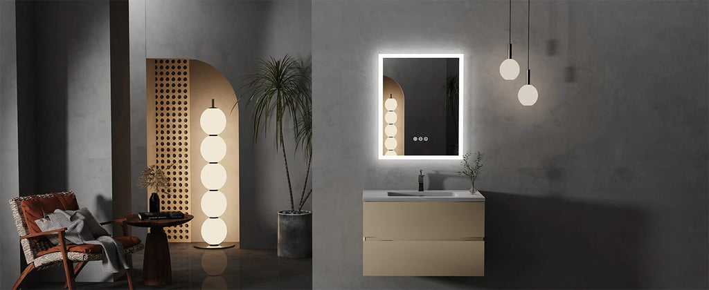 16x20 inch LED Lighted Bathroom Mirror with Anti-Fog, Wall Mounted Vanity Mirror with Smart Touch Button, Memory Function