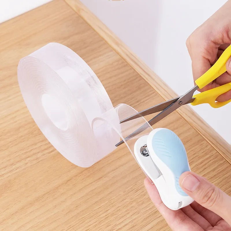 "Versatile Reusable Double-Sided Waterproof Adhesive Tape - Perfect for Kitchen and Bathroom Supplies"