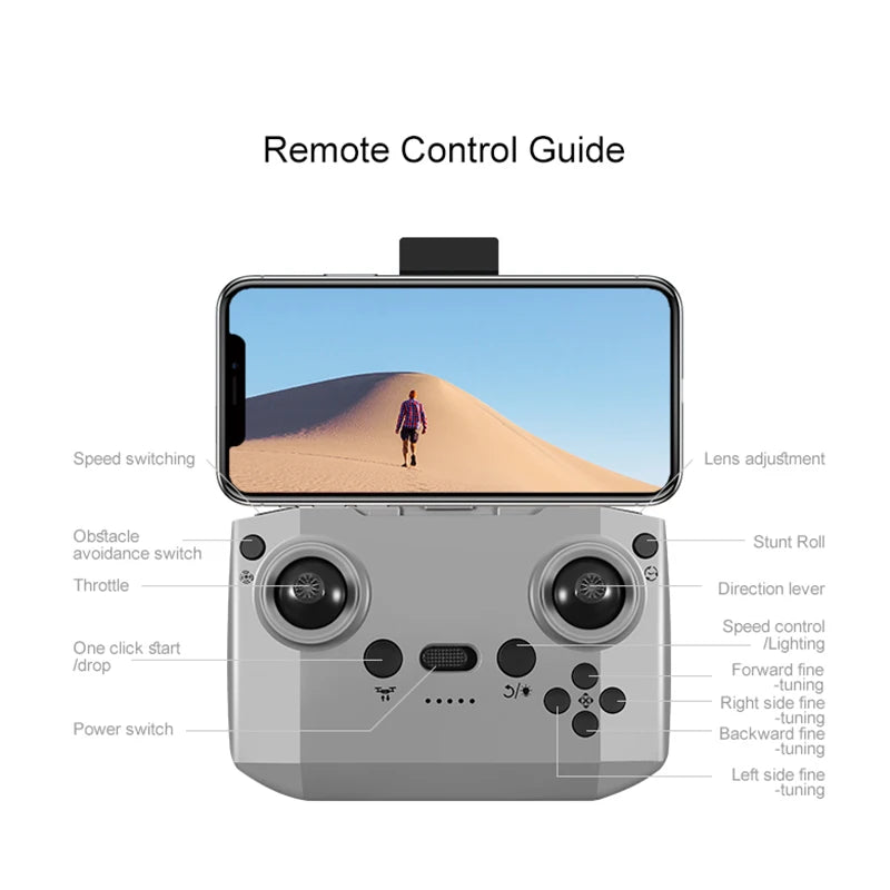 D16 Drone Mini Dual Camera 8K Aerial HD Profesional Helicopter GPS Positioning Avoidance Bushless Motor Drone UAV Universal
