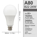 10Pack B22 LED bulb Lamp 220V 110V No flicker 8W 9W 12W 18W 24W Hight birght Warm lighting for home derection