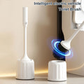 Electric Toilet Cleaner with Long Non-Slip Handle Toilet Brush and Holder Set Toilet Bowl Brush for RV Trailers Small Bathrooms