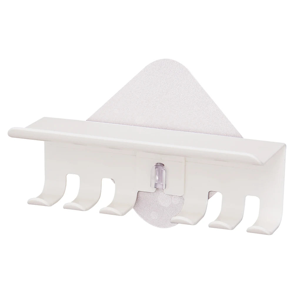 4 Slots Wall Mount Toothbrush Holder Self Adhesive Toothbrush Storage Organizer for Shower Toothpaste & Toothbrush Hanger