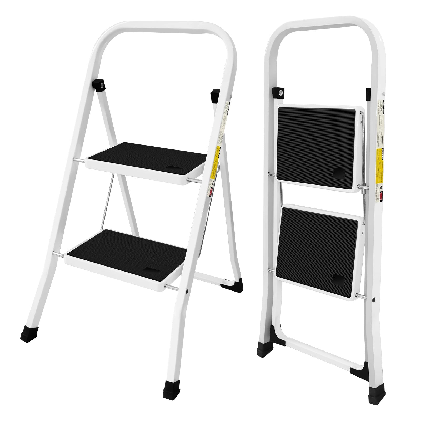 2/3/4-Step Ladder Steel Folding Portable Non-Slip Step Ladder Heavy Duty Multi Purpose for Home 150kg/330lbs Capacity