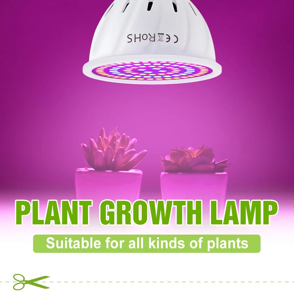 E27 LED Plant Grow Lights GU10 Full Spectrum Indoor Hydroponics Flower Seeds Vegetables Cultivation Lamp E14 MR16 B22 GU5.3 Bulb