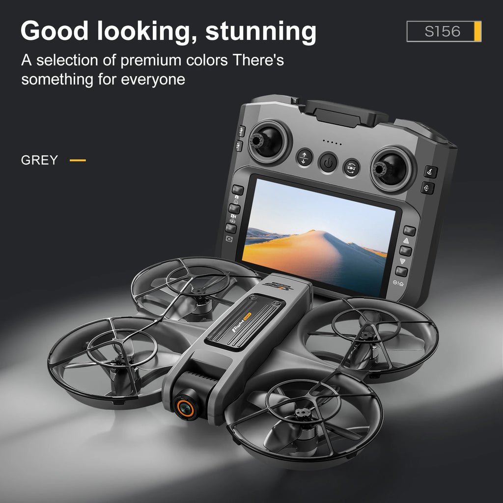 New S156 Quadcopter Aircraft Drone 8K Professional Camera Drone 5G WIFI FPV 4.5 Inch Large Screen Remote Control RC Dron Boy Toy