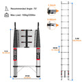 5m Telescopic Ladder Stainless Steel Convenient Extendable ,For Pulling Walls, Changing Light Bulbs,Repairing Roofs,RV