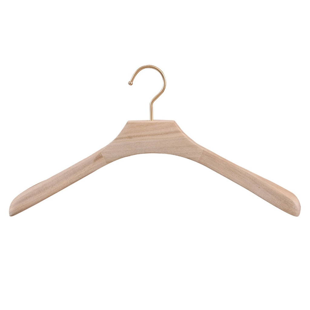 1pc Natural Camphor Wood Hanger Wardrobe Clothing Wide Shoulder Suit Clothes Hang Non-slip Clothes Rack 43x3cm