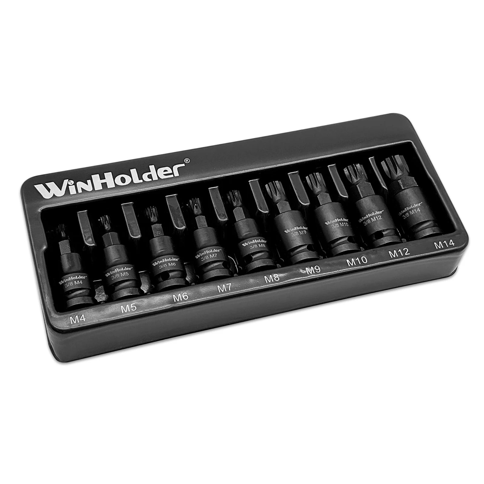 WinHolder 31PCS IMPACT Hex Torx Spline Bit Sockets 3/8"Drive Short Reach Allen Star HEX Chromium-Vanadium 3 Sets