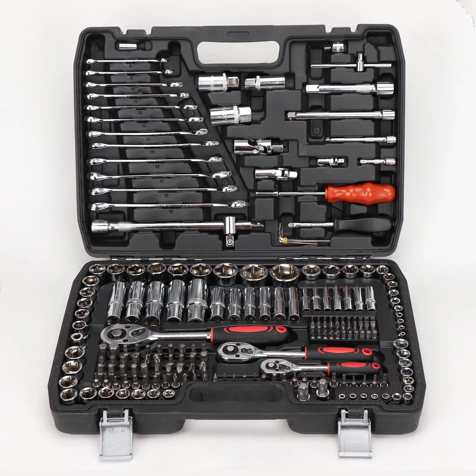 216Pcs Socket Wrench Set Ratchet Wrench Tool Kits Mechanical and Automotive Repair Combination Socket Ratchet Wrench Set