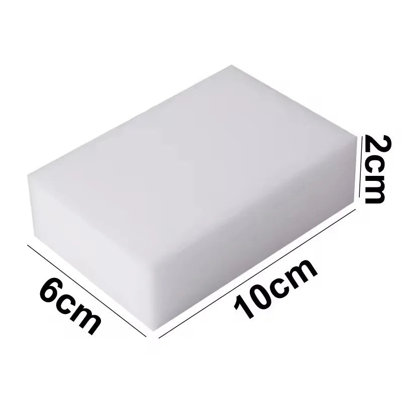 100Pcs Magic Sponge Cleaner Melamine Foam Scrubber Scouring Pad for Kitchen Bathroom Stain Remover Household Cleaning Tools
