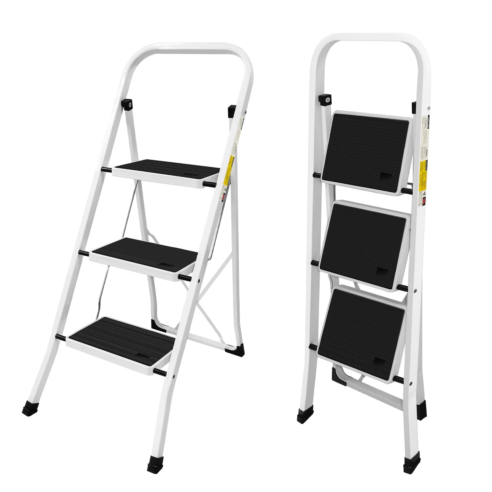 2/3/4-Step Ladder Steel Folding Portable Non-Slip Step Ladder Heavy Duty Multi Purpose for Home 150kg/330lbs Capacity