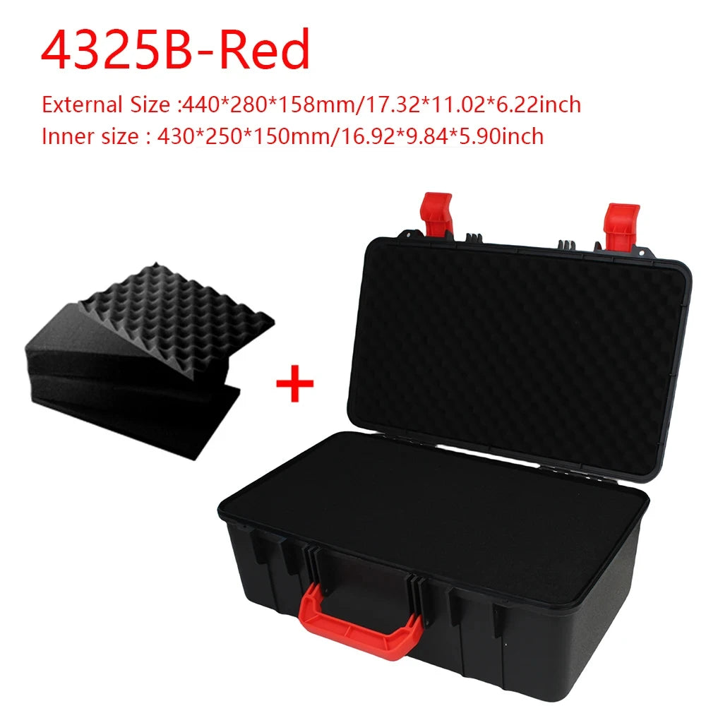 Waterproof Protective Tool Box Hard Carry Tool Case Bag Storage Box Equipment Instrument Toolbox Organizer Outdoor Suitcase