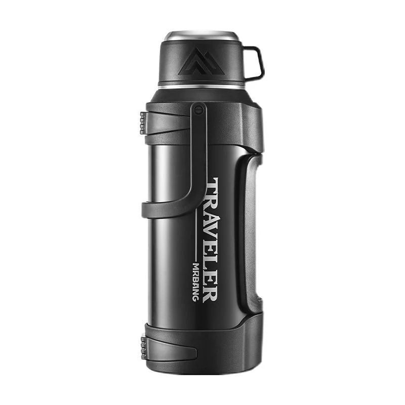 Leak Proof Insulated Travel Bottle 2L Large Capacity 316 Stainless Steel Large Capacity Vacuum Flask with Handle for Outdoor Gym