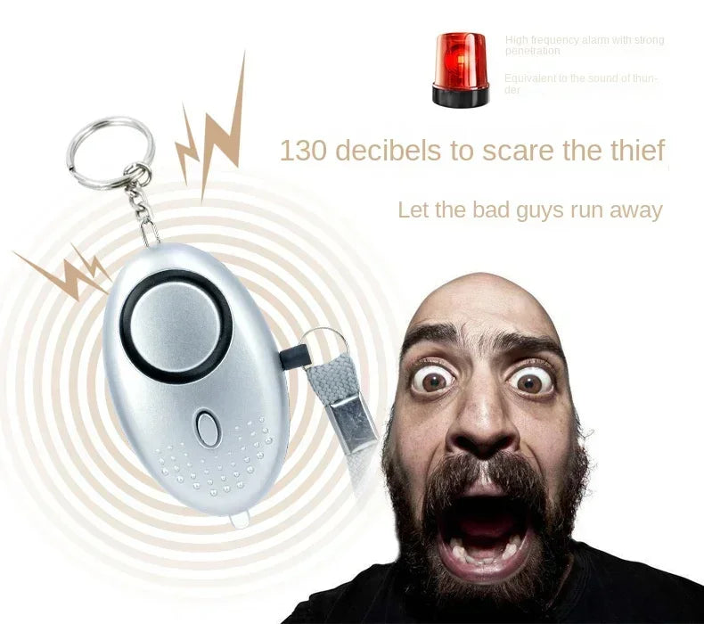 130db Self Defense Alarm Anti-wolf Girl Child Women Security Protect Alert Personal Safety Scream Loud Emergency Alarm Keychain