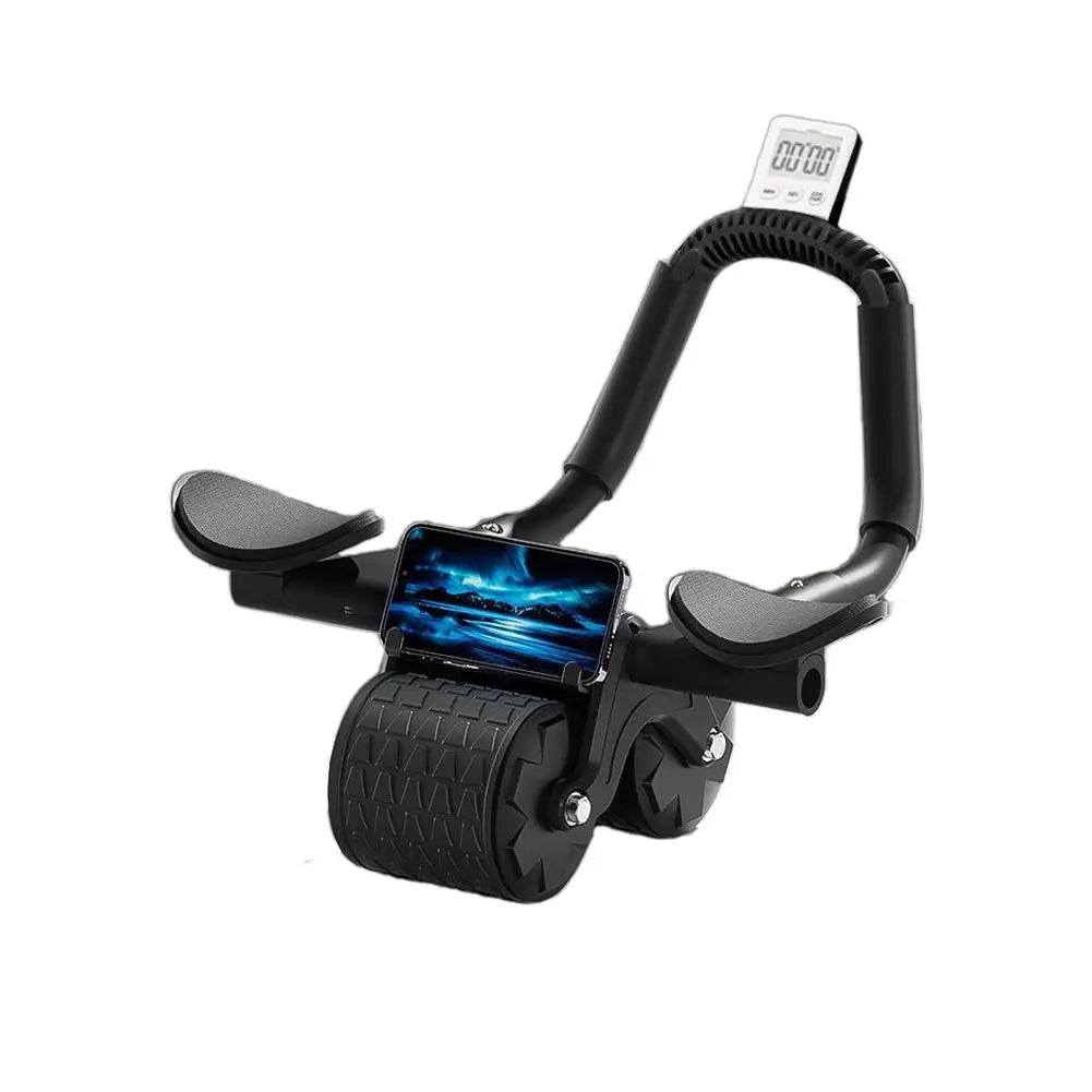 Elbow Supported Automatic Rebound Abdominal Tire Counting Display Screen AB Roller Wheel Training Equipment
