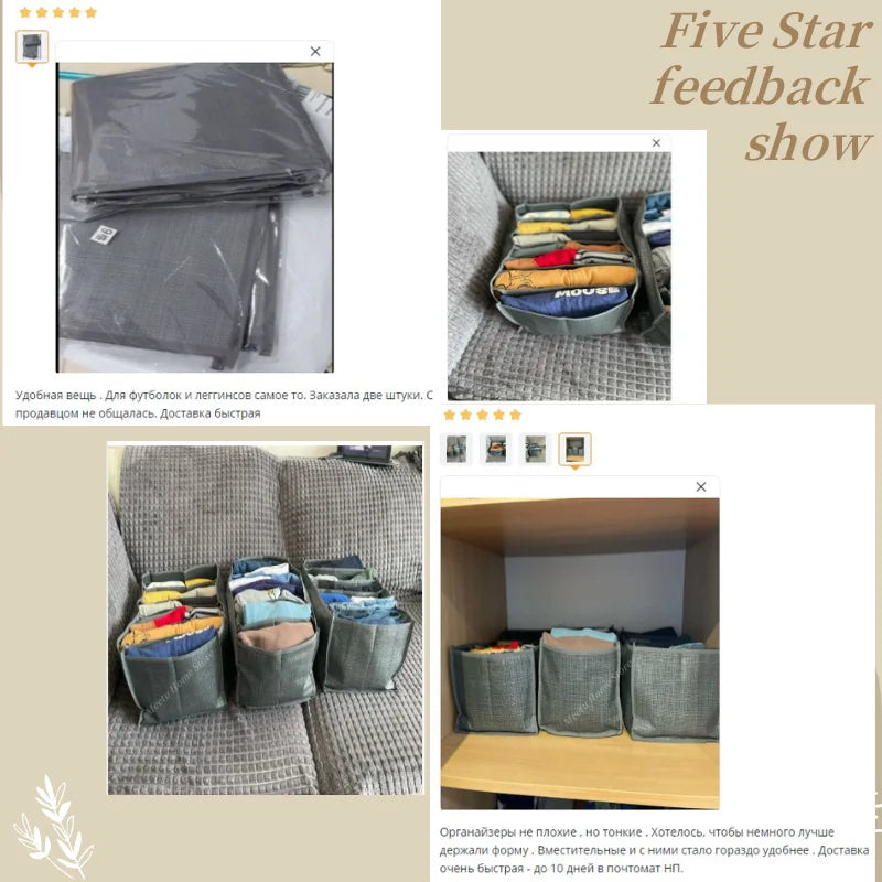 Pants Jeans Storage Box Drawers Organizer for Underwear Bra Socks Wardrobe Clothes Organizer Cabinet  T-Shirt Organizers storage