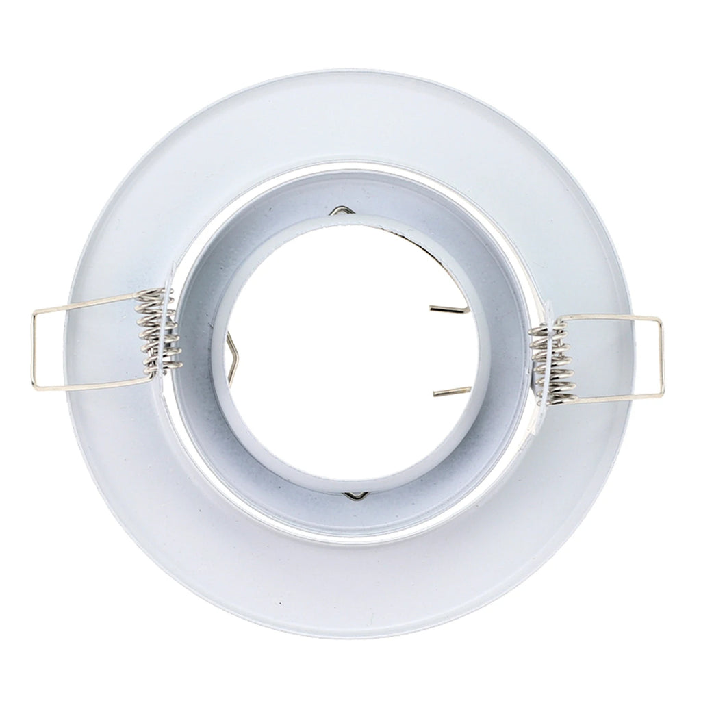 Metal Round GU10 MR16 GU5,3 Recessed Downlight LED Fitting Ceiling Spot Lights Frame Suit Dia100mm Bulbs Lamp Socket Holder