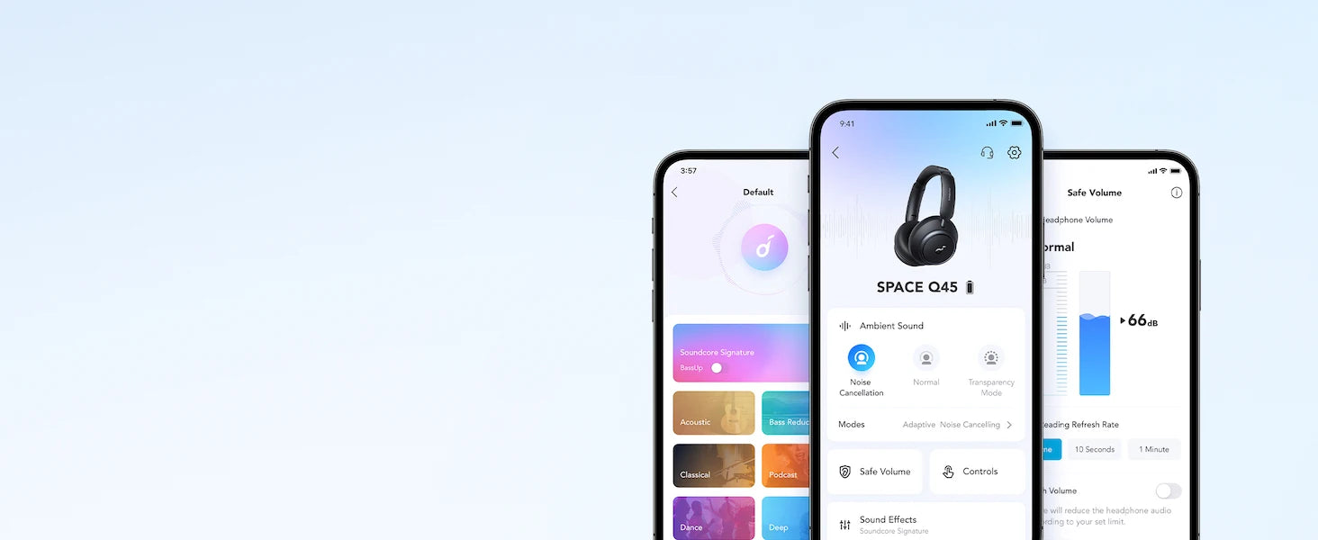 soundcore by Anker Space Q45 Adaptive Noise Cancelling Headphones, Reduce Noise By Up to 98%, Ultra Long 50H Playtime, App Contr