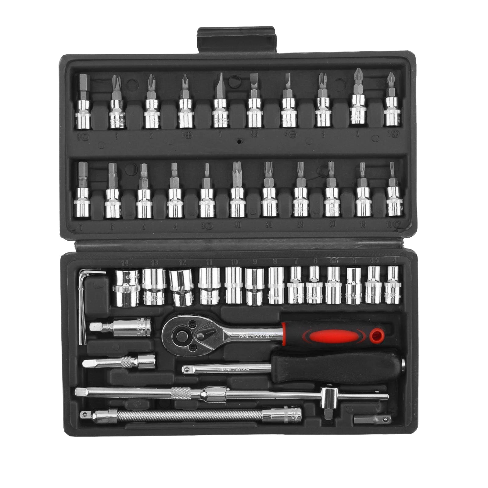 94/172/216X Socket Set 1/4" 1/2" 3/8" Ratchet Screwdriver Ratchet Torque Wrench Metric Extension Bar Auto Repairing Garage Kit