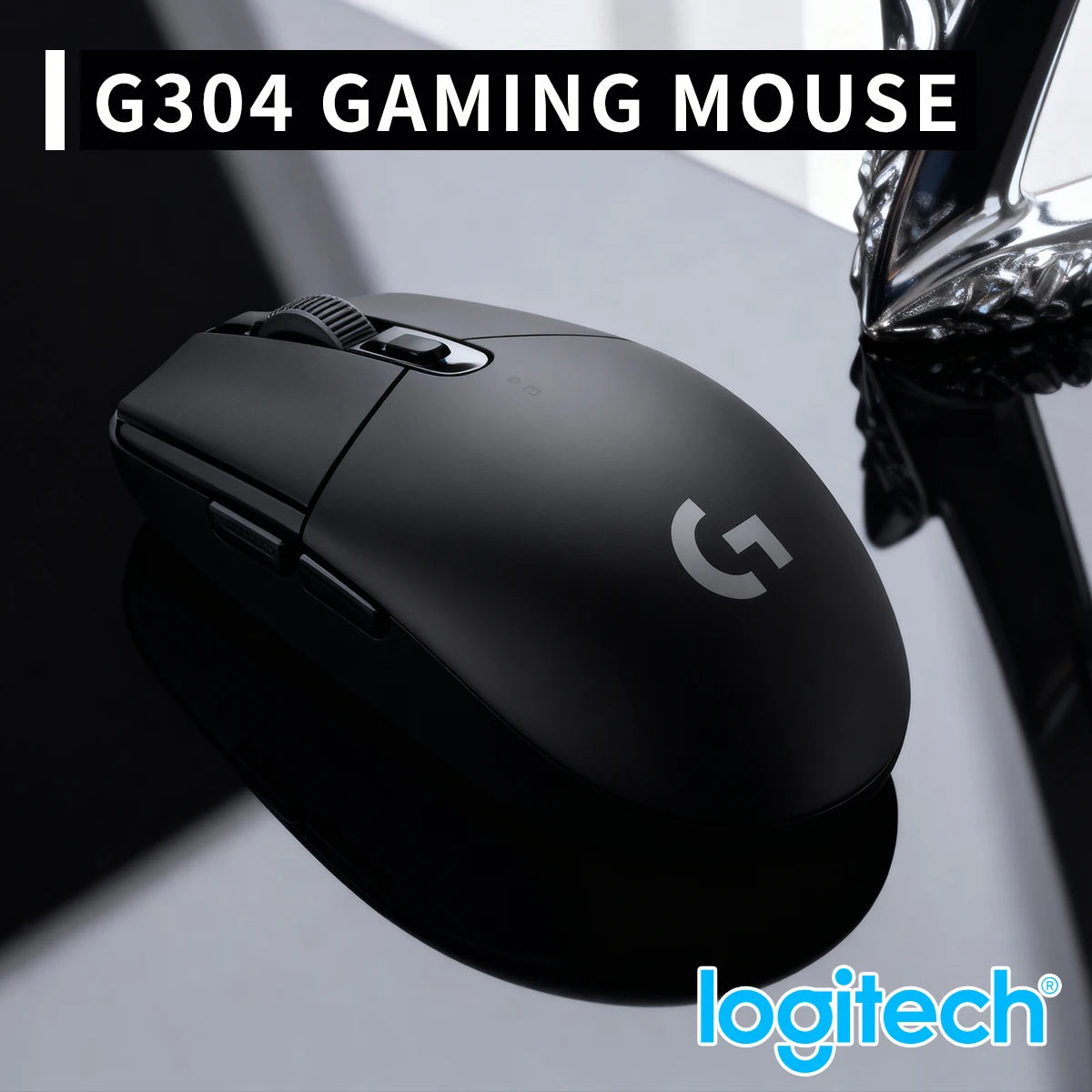 Logitech G304/G402/G203 Lightspeed Wireless Gaming Mouse, 12000 DPI, 6-button silent operation, strong Bluetooth headset support