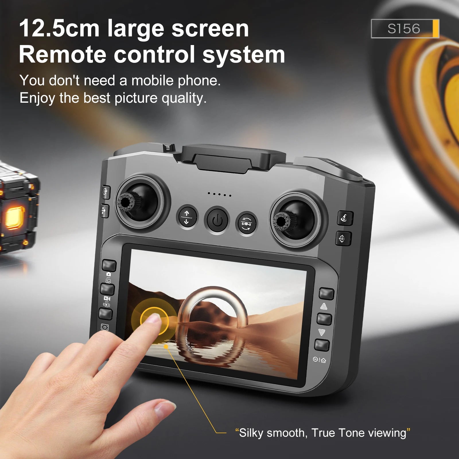 New S156 Quadcopter Aircraft Drone 8K Professional Camera Drone 5G WIFI FPV 4.5 Inch Large Screen Remote Control RC Dron Boy Toy