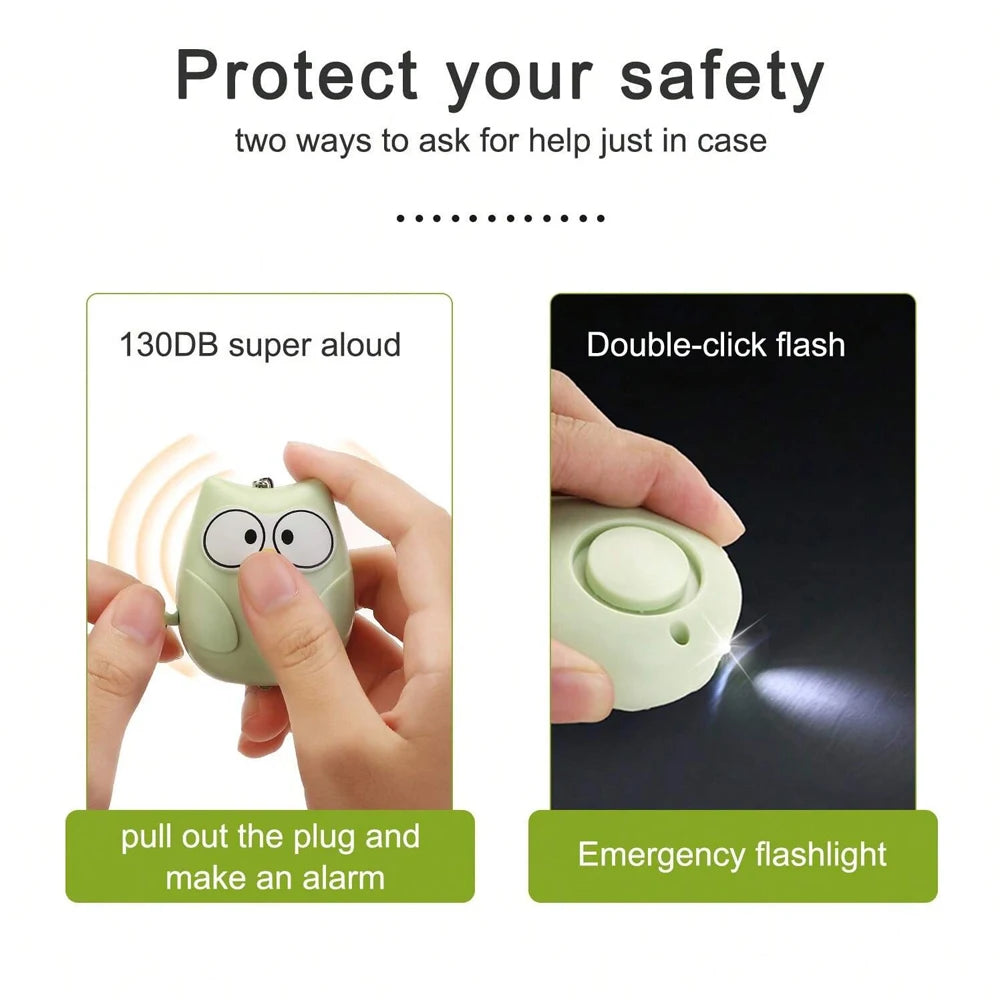 1PC Personal Safety Alarm For Women 130dB Self Defense Keychain With LED Strobe Light Personal Emergency Security Safe Devices K