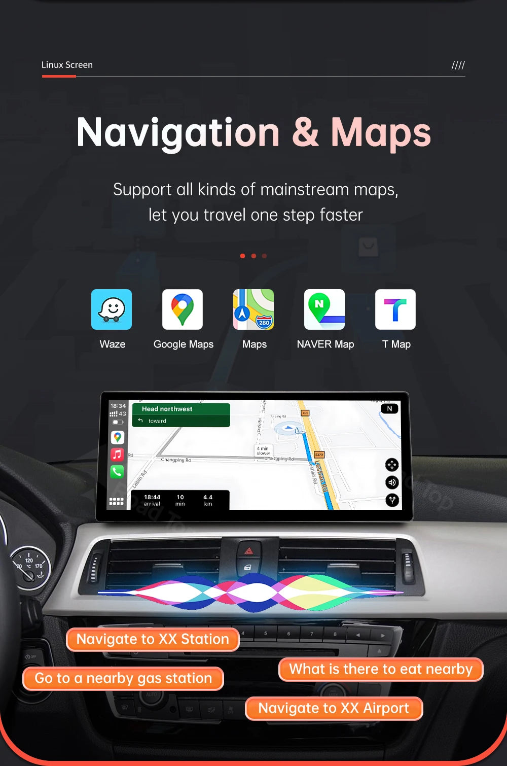 12.3'' Wireless CarPlay Car Multimedia Display Screen For BMW 3 4 Series F30 F31 F32 F33 F34 F36 NBT EVO with Android Auto
