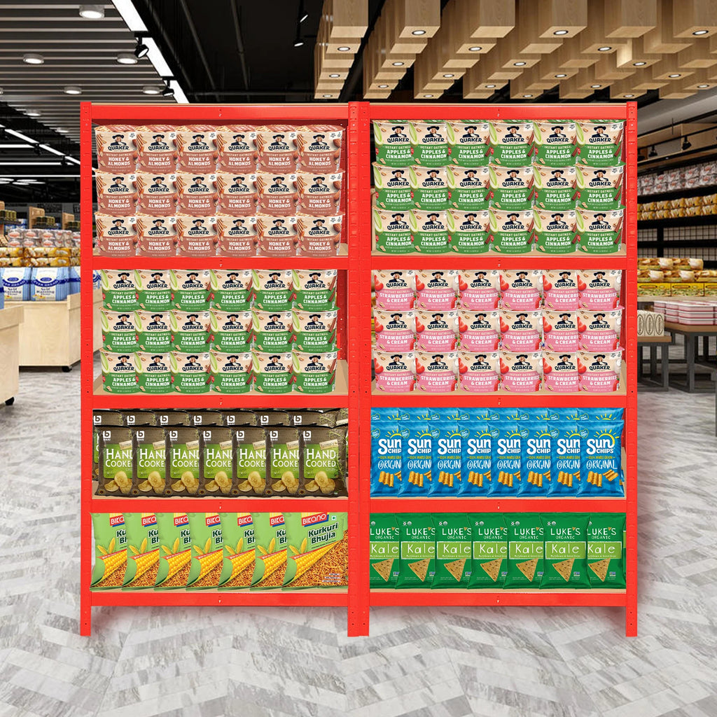 5 Tier Heavy Duty Galvanised Adjustable Shelf Racking Unit Storage Rack 875KG Capacity Metal Shelves Workshop, Shed, Office,Home
