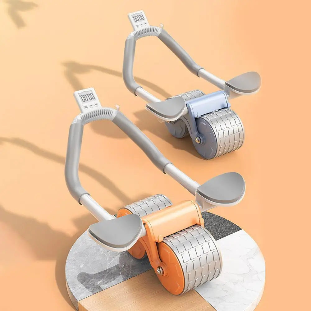 Elbow Supported Automatic Rebound Abdominal Tire Counting Display Screen AB Roller Wheel Training Equipment