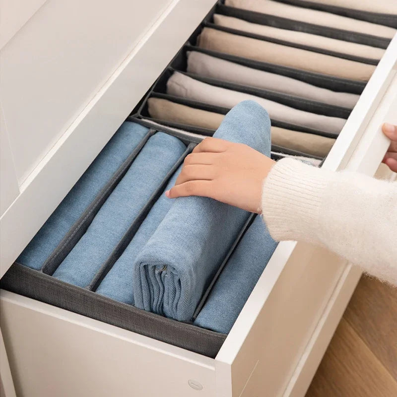 Pants Jeans Storage Box Drawers Organizer for Underwear Bra Socks Wardrobe Clothes Organizer Cabinet  T-Shirt Organizers storage