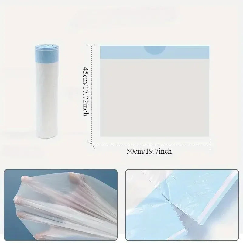 Drawstring Garbage Bag Household Portable Kitchen Thickened Large Student Dormitory Automatic Closing Lat Thick Plastic Bag
