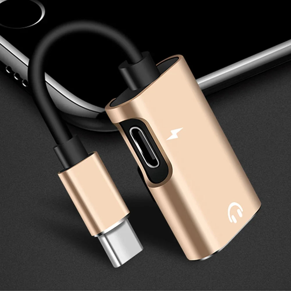 Type C To 3.5mm Jack Adapter For Xiaomi Huawei Type C Audio Splitter Headphone 3.5 Adapter Charger Usb-C Not For iPhone Samsung