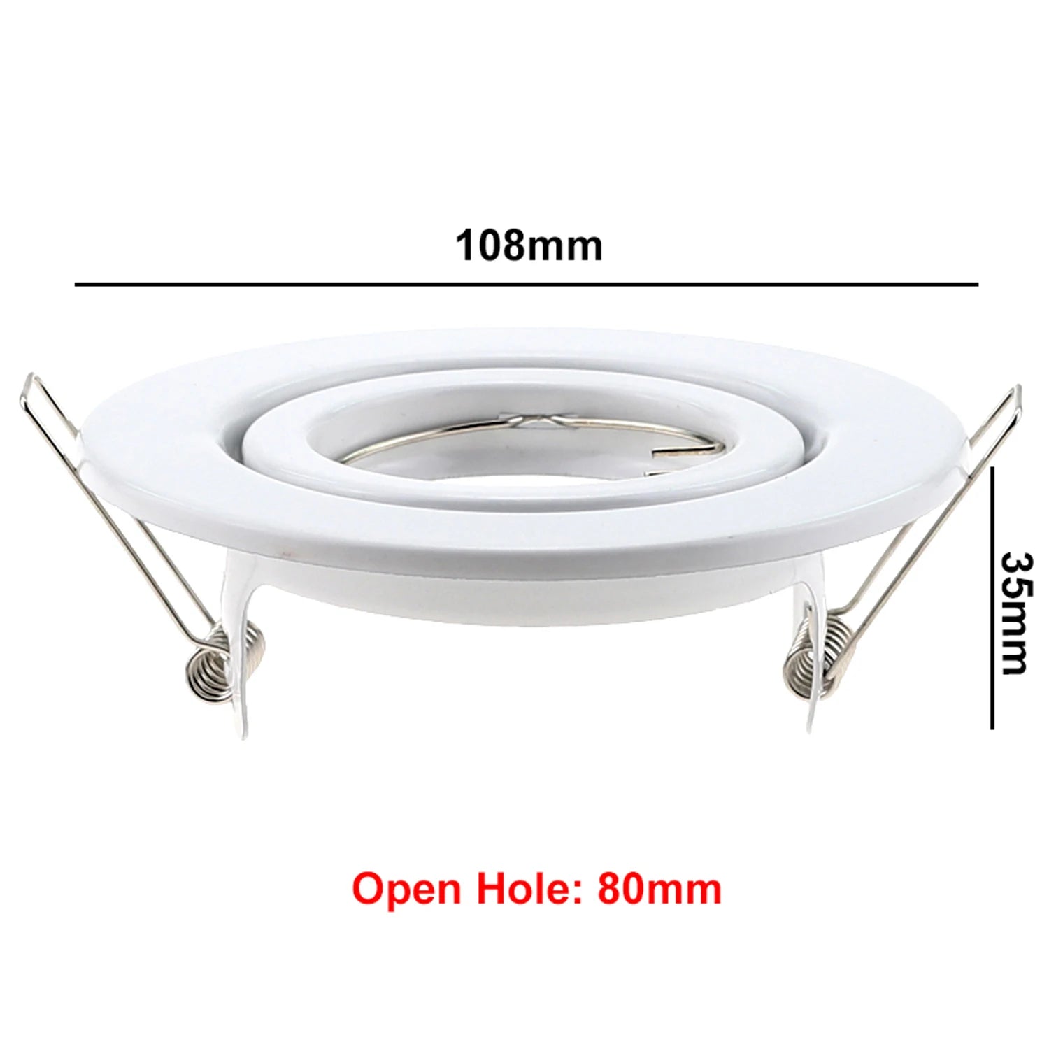 Metal Round GU10 MR16 GU5,3 Recessed Downlight LED Fitting Ceiling Spot Lights Frame Suit Dia100mm Bulbs Lamp Socket Holder