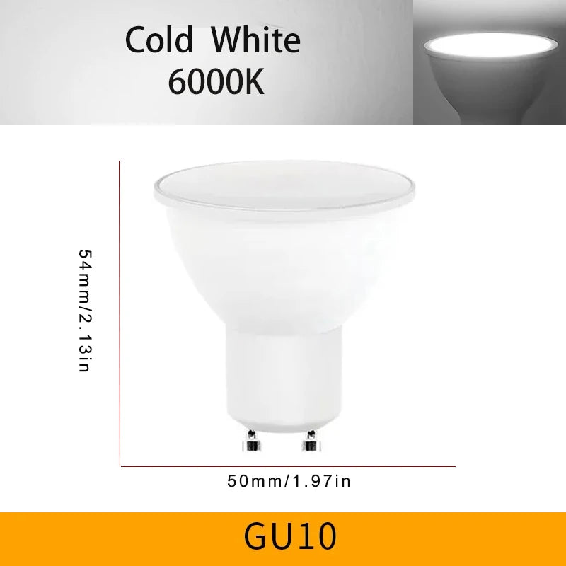 12PCS AC220V LED Bulb 3W 6W 9W 12W GU10 LED Spotlight Bulb 120 Degree Beam Angle For Home Office Decoration Lamp Light