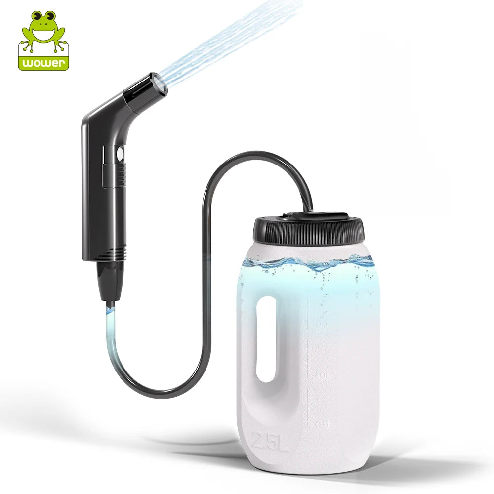 2.5L Portable Electric Bidet Rechargeable Shataf Hand Bidet Butt Sprayer for Personal Hygiene Cleaning Travel Camping Bidet