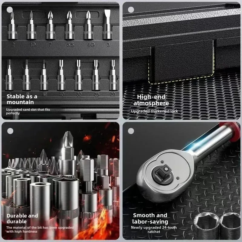 46pcs NEW Car Repair Tool Kit 46/53 Piece/Set Socket Set Car Repair Tool Ratchet Torque Wrench Combo Auto Repairing Tool Set