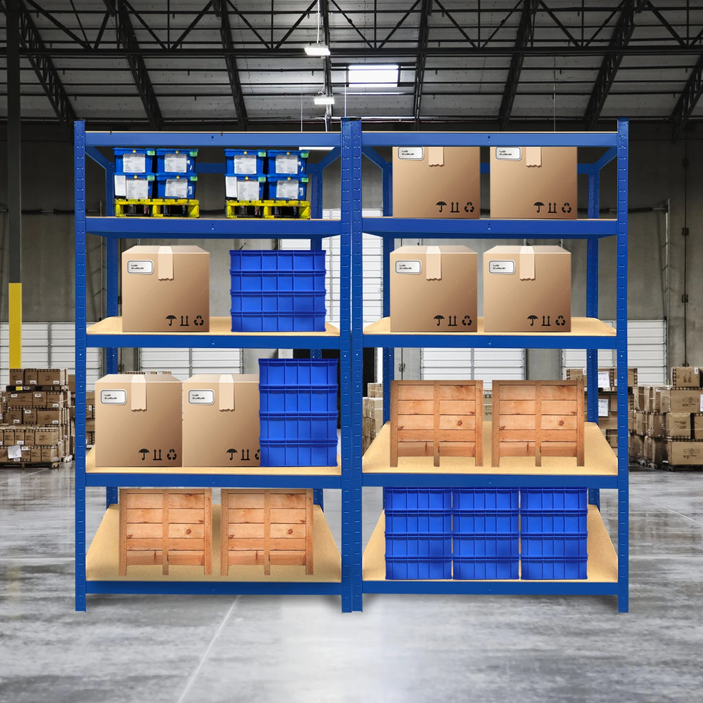 5 Tier Heavy Duty Galvanised Adjustable Shelf Racking Unit Storage Rack 875KG Capacity Metal Shelves Workshop, Shed, Office,Home