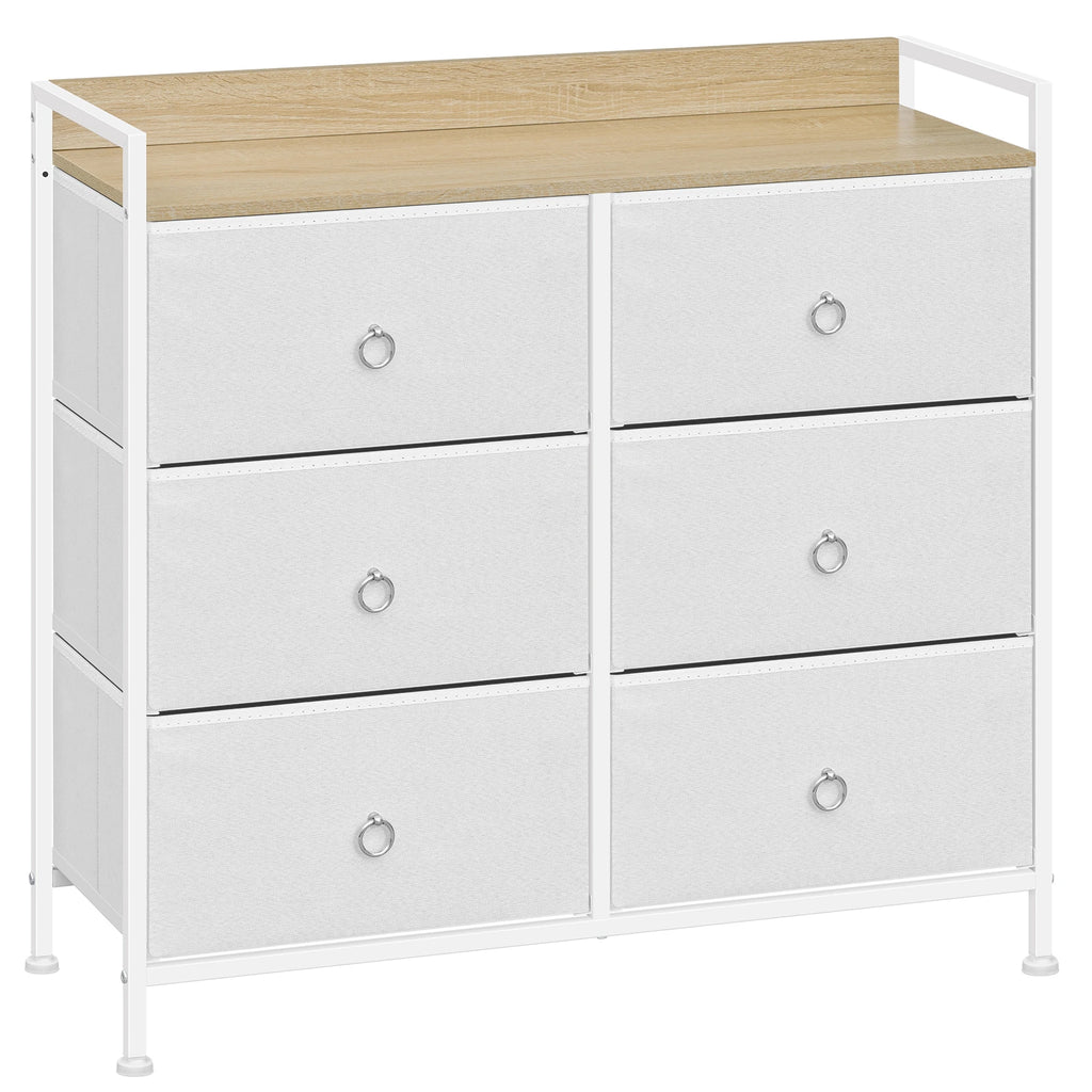WOLTU Living Room Cabinet Chest of Drawers with 6 Fabric Drawers Storage Sideboard for Bedroom Hallway Home Organizer