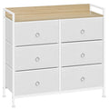 WOLTU Living Room Cabinet Chest of Drawers with 6 Fabric Drawers Storage Sideboard for Bedroom Hallway Home Organizer