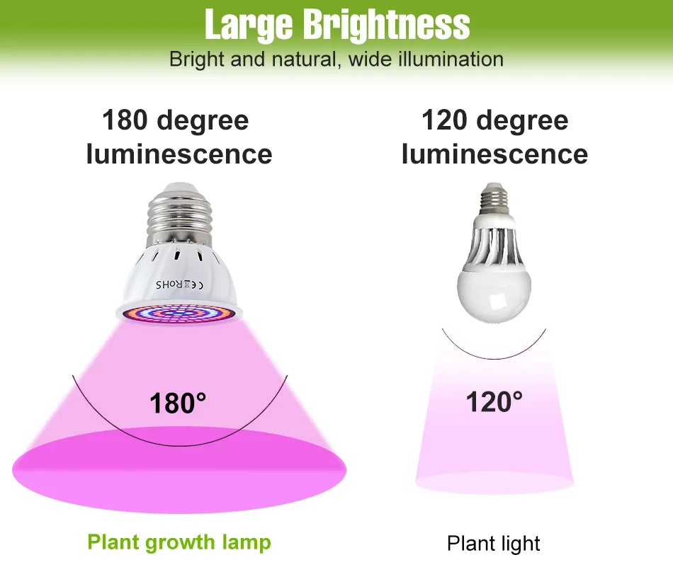 E27 LED Plant Grow Lights GU10 Full Spectrum Indoor Hydroponics Flower Seeds Vegetables Cultivation Lamp E14 MR16 B22 GU5.3 Bulb