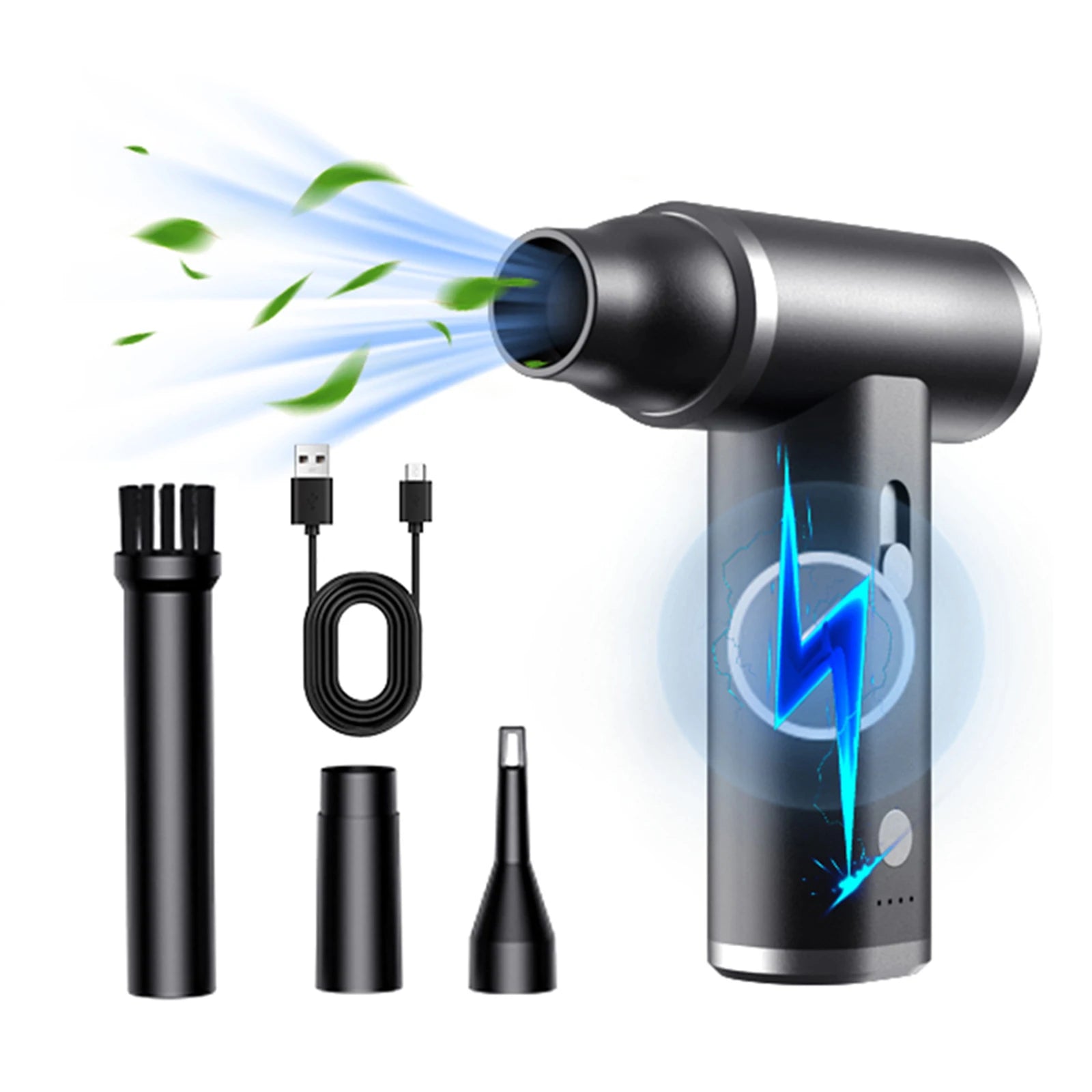 110000PRM Compressed Air Duster Rechargeable Portable Air Blower 2000mAh Handheld Dust Blower for Electric Devices Cleaning