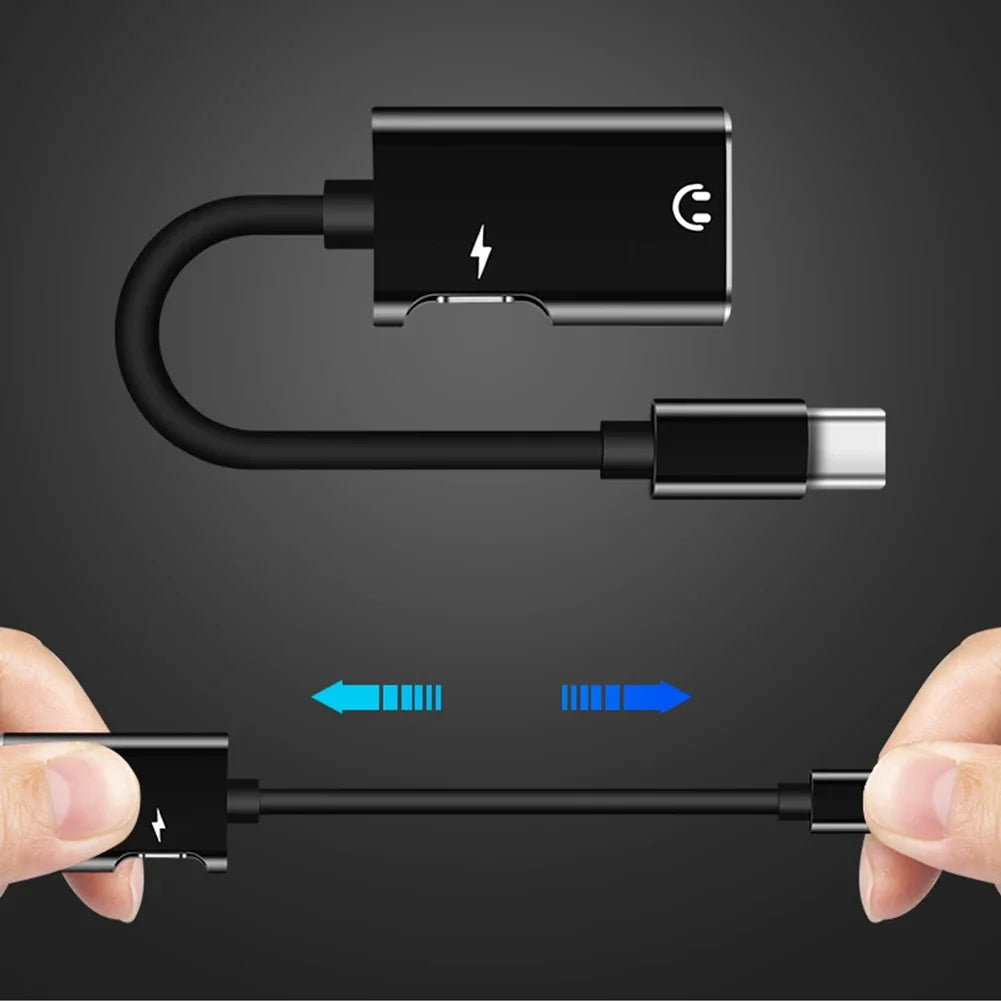 Type C To 3.5mm Jack Adapter For Xiaomi Huawei Type C Audio Splitter Headphone 3.5 Adapter Charger Usb-C Not For iPhone Samsung