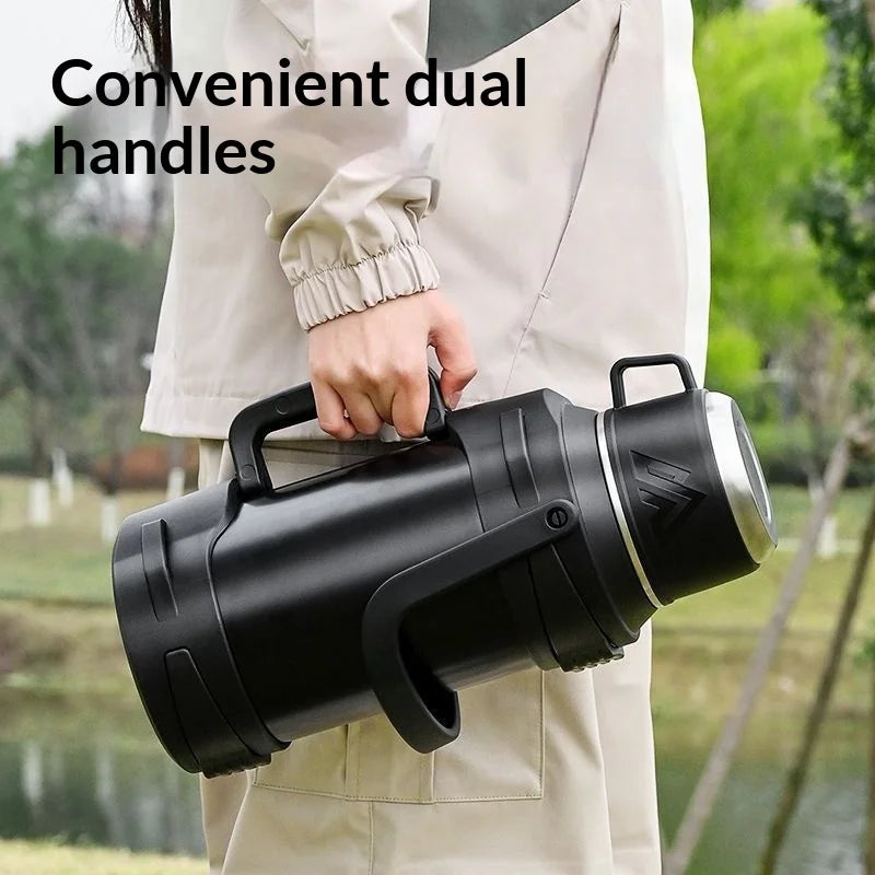 Leak Proof Insulated Travel Bottle 2L Large Capacity 316 Stainless Steel Large Capacity Vacuum Flask with Handle for Outdoor Gym