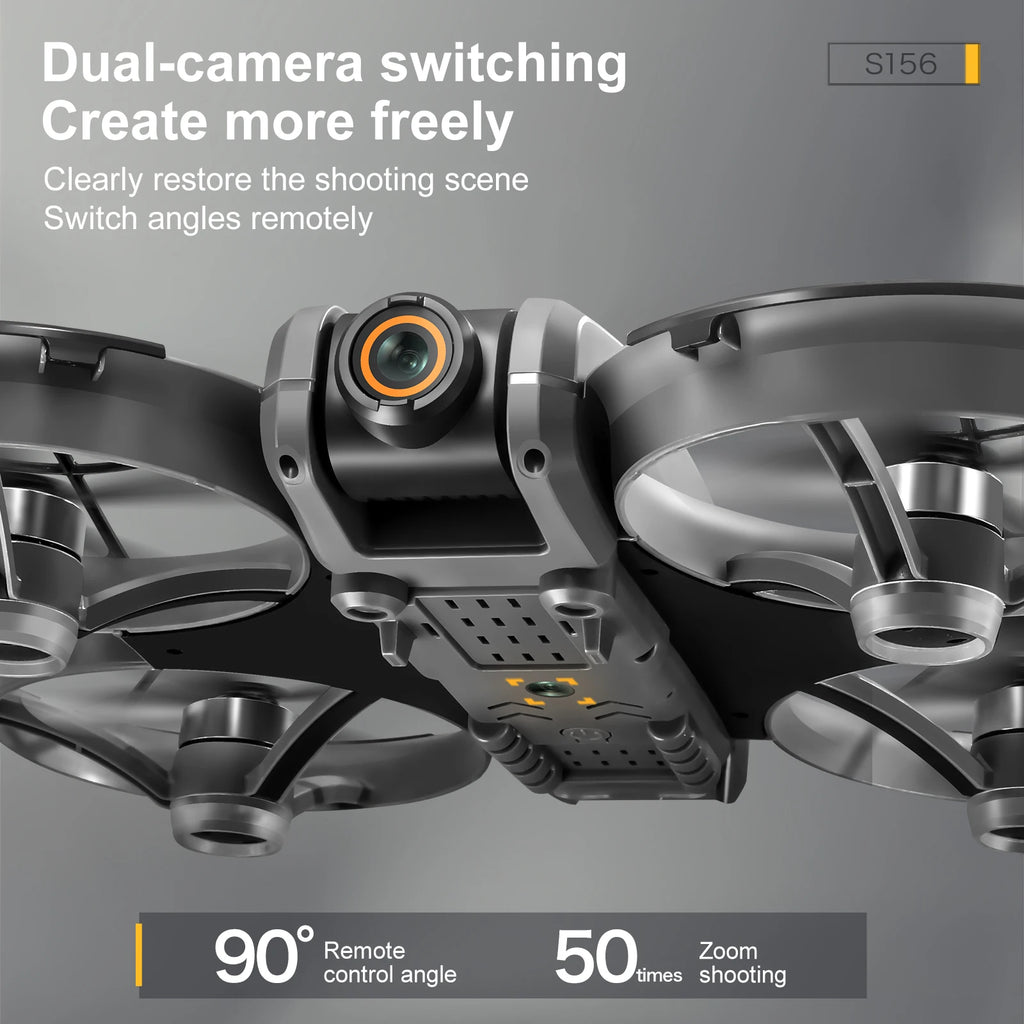 New S156 Quadcopter Aircraft Drone 8K Professional Camera Drone 5G WIFI FPV 4.5 Inch Large Screen Remote Control RC Dron Boy Toy