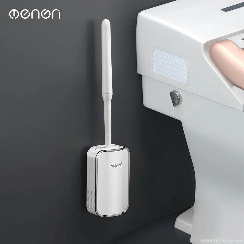 MENGNI-Luxury Toilet Brush Bathroom Wall-mount Quick Draining Clean Tool Cleaning Brush Bathroom Accessories Sets